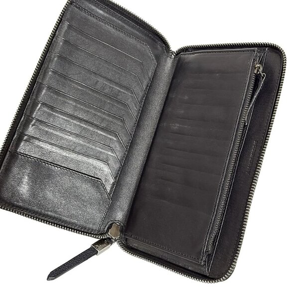 Auth Burberry - Black Leather Long Wallet - Picture 4 of 6